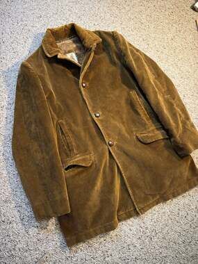 Vintage Mighty-Mac Out O' Gloucester Corduroy‎ Pile Lined Coat